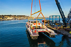 Neuer Twin City Liner erstmals zu Wasser gelassen