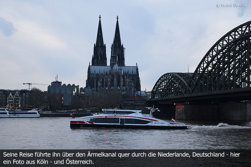 Neuer Twin City Liner sicher in Wien angekommen
