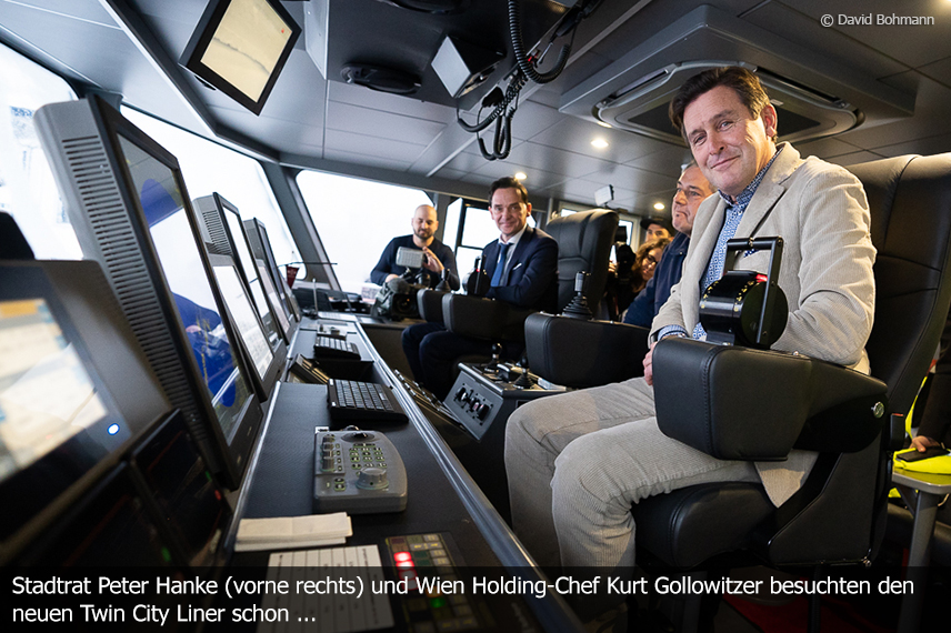Neuer Twin City Liner sicher in Wien angekommen