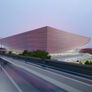 Tangenten-Ansicht © ARGE GP-WH ARENA - Kronaus Mitterer Architekten/Gallister + Partner