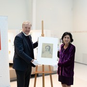 v.l.n.r. ALBERTINA-Generaldirektor Klaus Albrecht Schröder und Jüdisches Museum Wien-Direktorin Danielle Spera mit der Schenkung © Ouriel Morgensztern