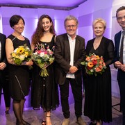 Mozarthaus-Dir. Gerhard Vitek, Pianistin Hiroe Imaizumi, Sopranistin Ezgi Alhuda, Künstler Oskar Stocker, KS Ildiko Raimondi, GF Wien Holding Kurt Gollowitzer © Alexander Ch. Wulz