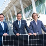 v.l.n.r. Wien Holding-GF Kurt Gollowitzer, StR Peter Hanke, Stadthallen-GF Matthäus Zelenka 2 © David Bohmann