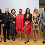v.l.n.r. Andrea Eckert, Roman Grinberg, Danielle Spera, Tini Kainrath, Daniela Pscheiden, Julia Windegger, Andreas Fleischmann © Ouriel Morgensztern