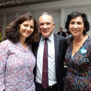 v.l.n.r. Céline und Mordechai Rodgold, Danielle Spera © Ouriel Morgensztern
