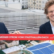 Arbeiten an Photovoltaikanlage am Dach der Wiener Stadthalle schreiten voran