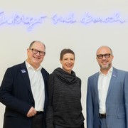 v.l.n.r. Peter Maier (Präsident FREUNDE des JMW), Barbara Staudinger (GF-JMW), Christoph Mai (Generalsekretär FREUNDE des JMW) © Ouriel Morgensztern