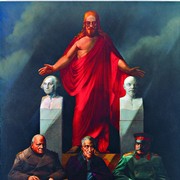 "Between War and Peace". Öl auf Leinwand, 1995. mumok - Museum moderner Kunst Stiftung Ludwig Wien, erworben 1999. © mumok - Museum moderner Kunst Stiftung Ludwig Wien